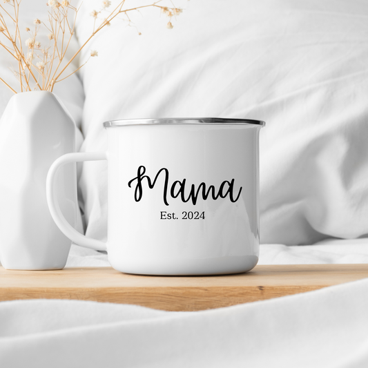 Mom Mug, Custom Enamel Mug 12oz