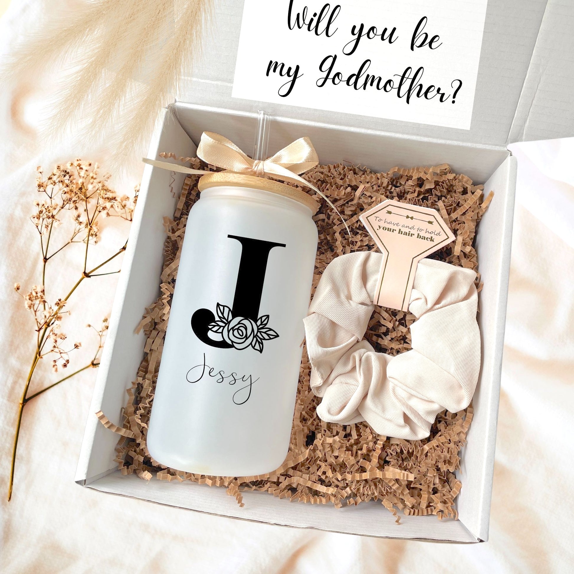 Godmother Proposal with Monogrammed Tumbler