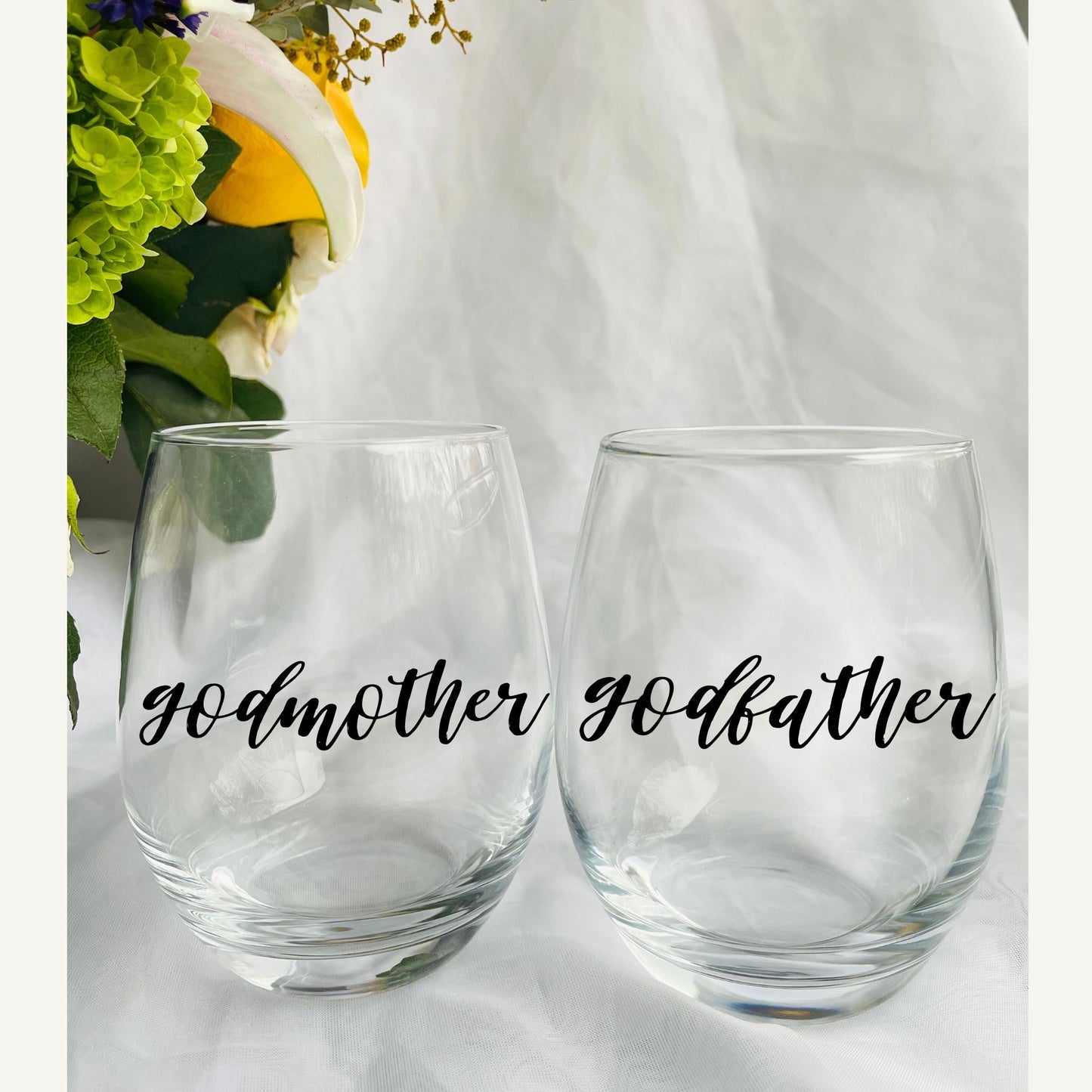 Godparent Proposal with Wine Glass Set